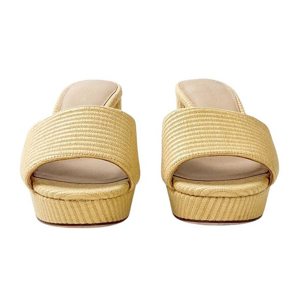 VERONICA BEARD Size 9 M Dali Woven Textured Platform Slide Sandal Raffia Shoes - Picture 3 of 10